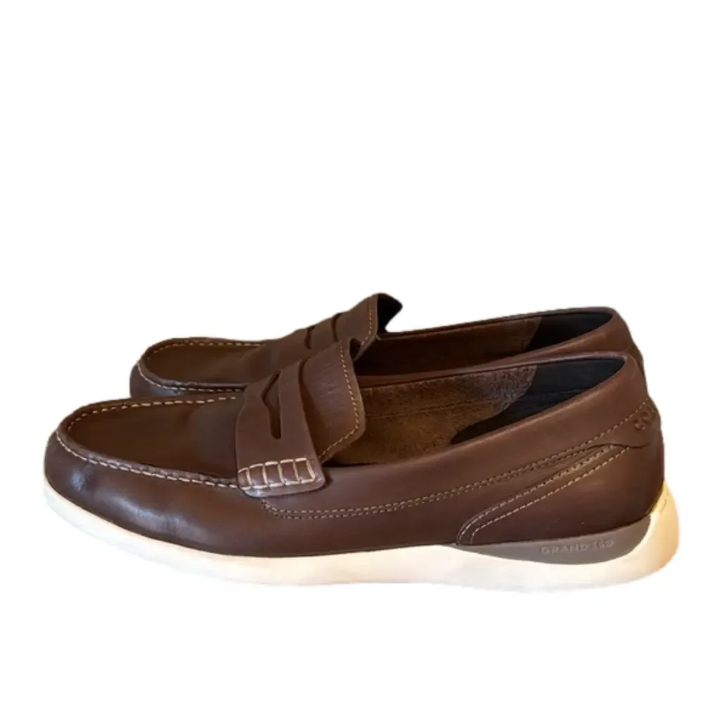 COLE HAAN Grand 360 Atlantic Brown Leather Penny Loafers Comfort Size 11.5